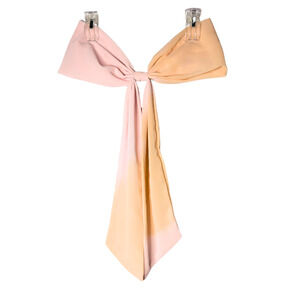 Large princess tulle hair bow pink and orange barrette closure coquette kawaii